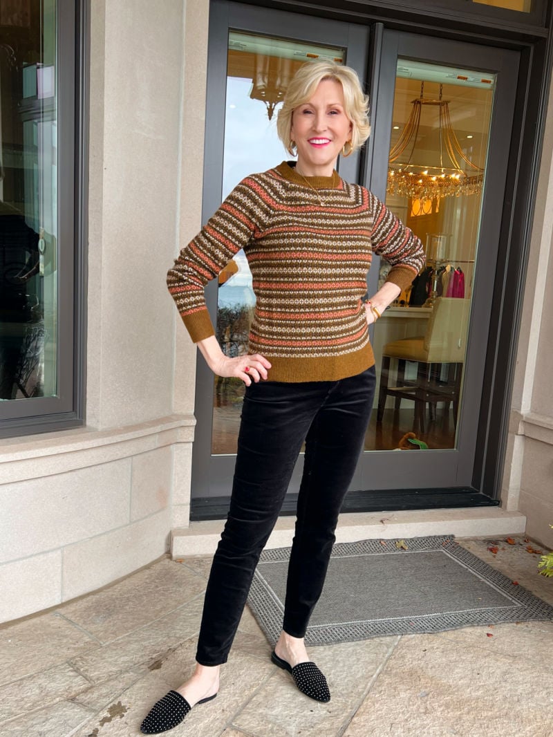 Brown Fair Isle Sweater brown fair isle sweater