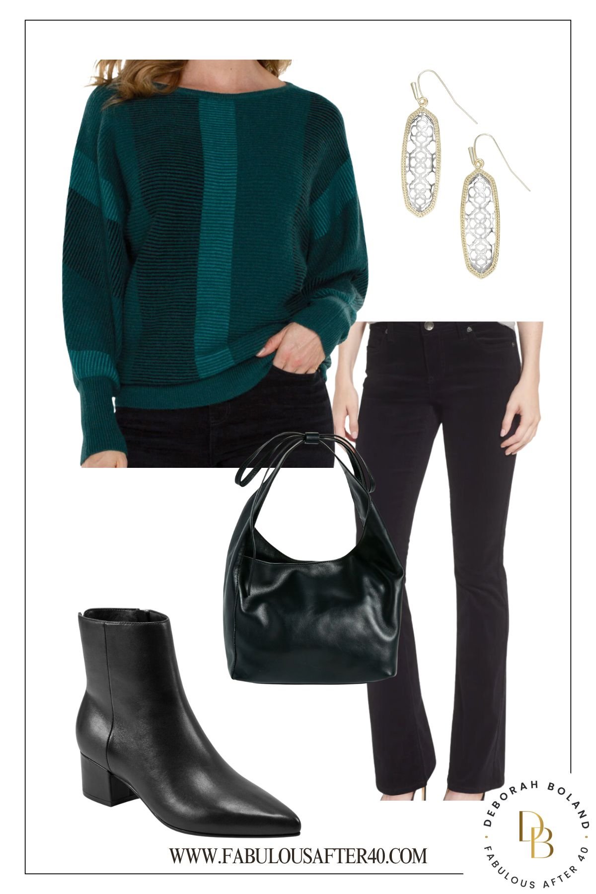 Colorblock Sweater - teal