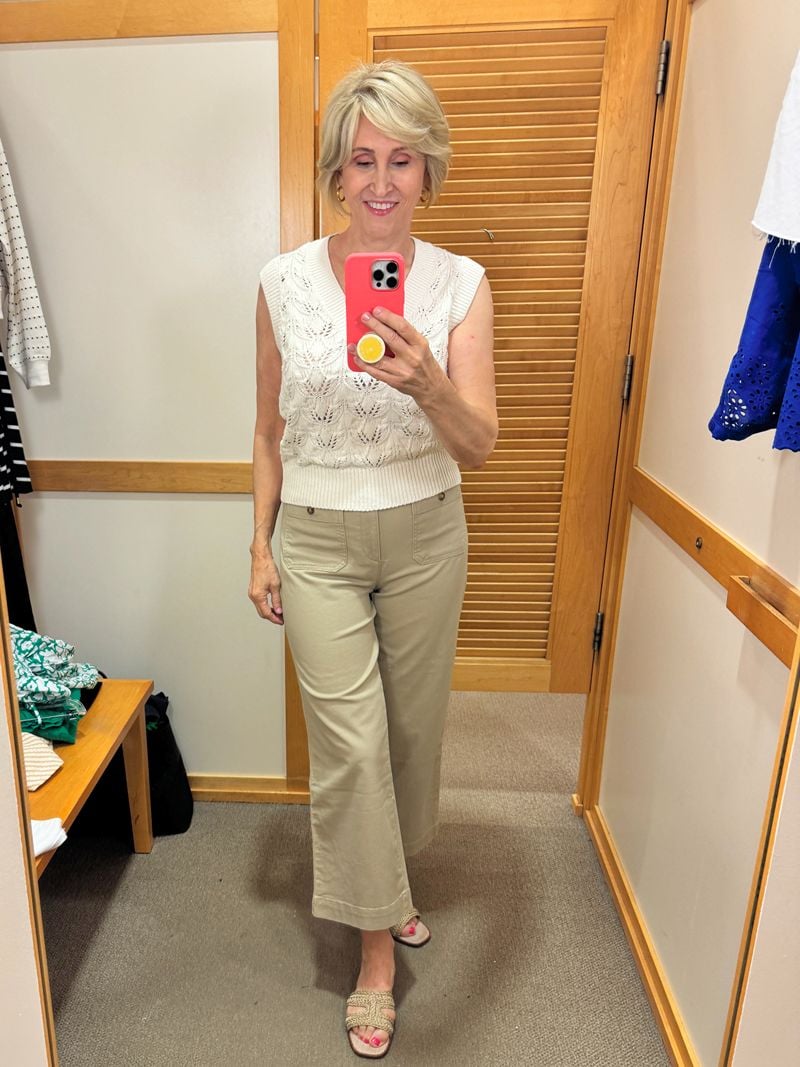 cropped pants and vest