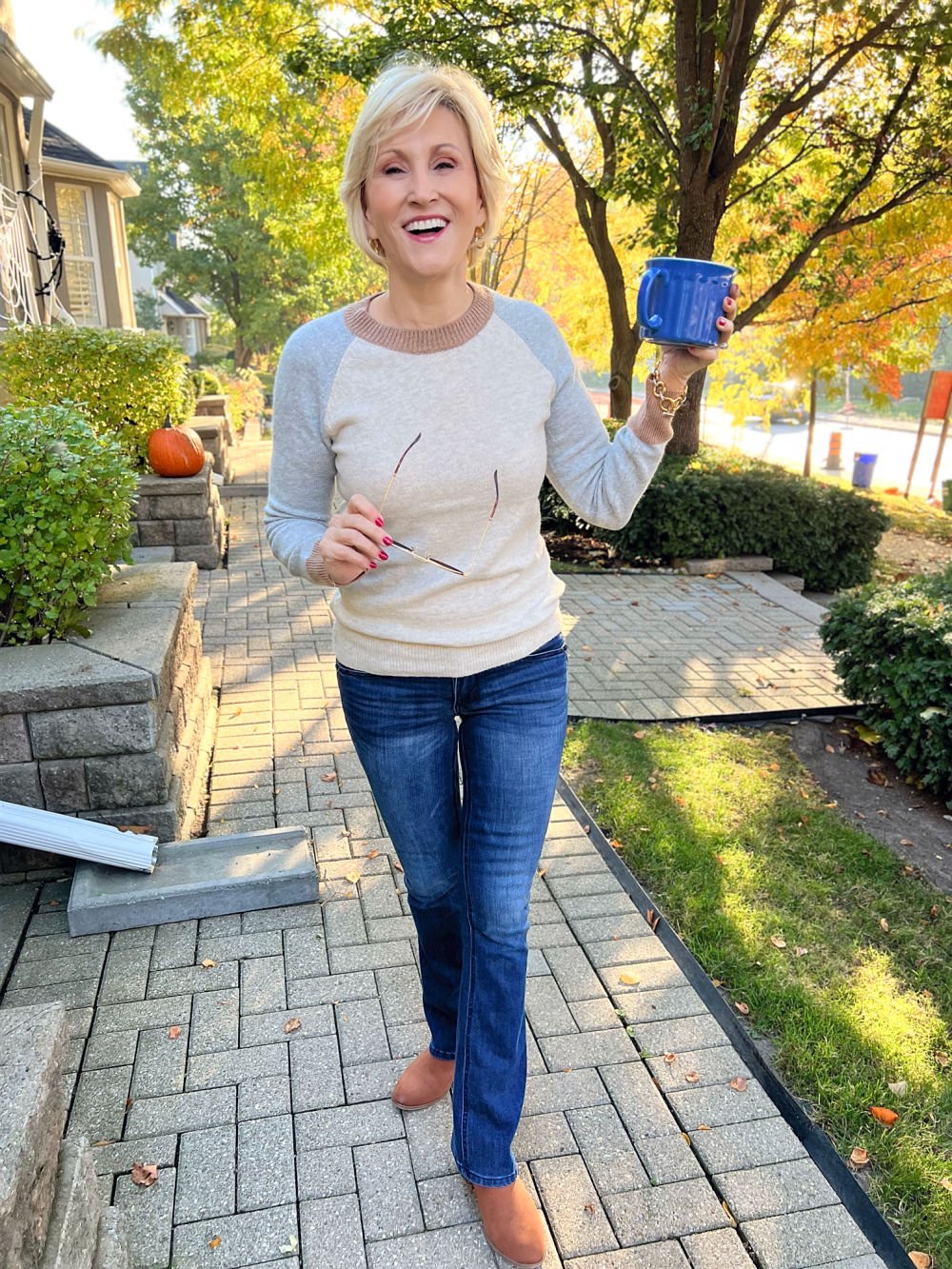 sweater with jeans fall outfit