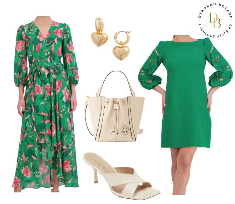 Green women's dresses for spring