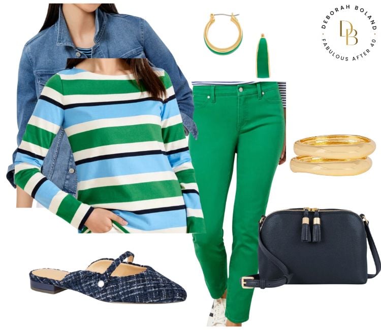 Green jeans for spring