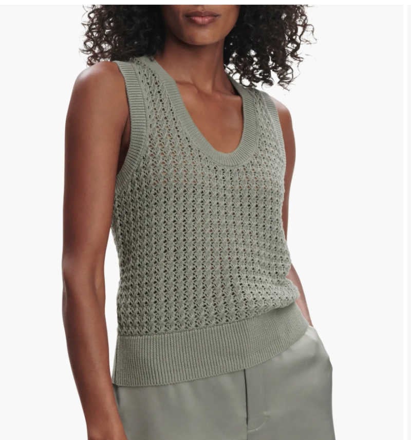 green open knit crochet sweater green open knit crochet sweater | Modern Ways to Wear Crochet Tops