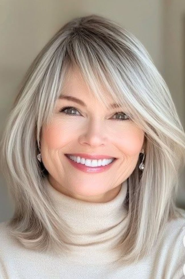 medium length with side bangs