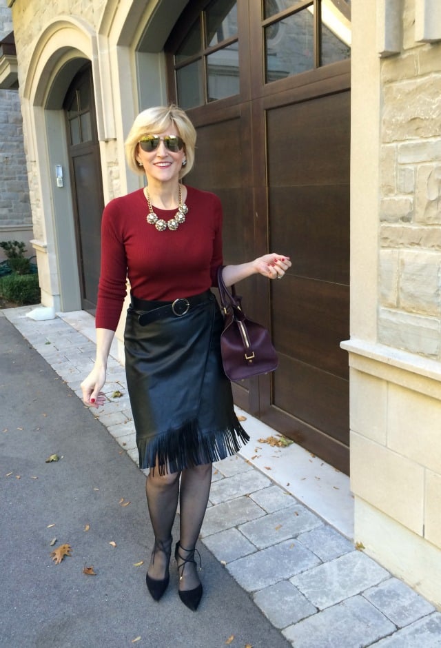 Deborah Boland Black leather skirt