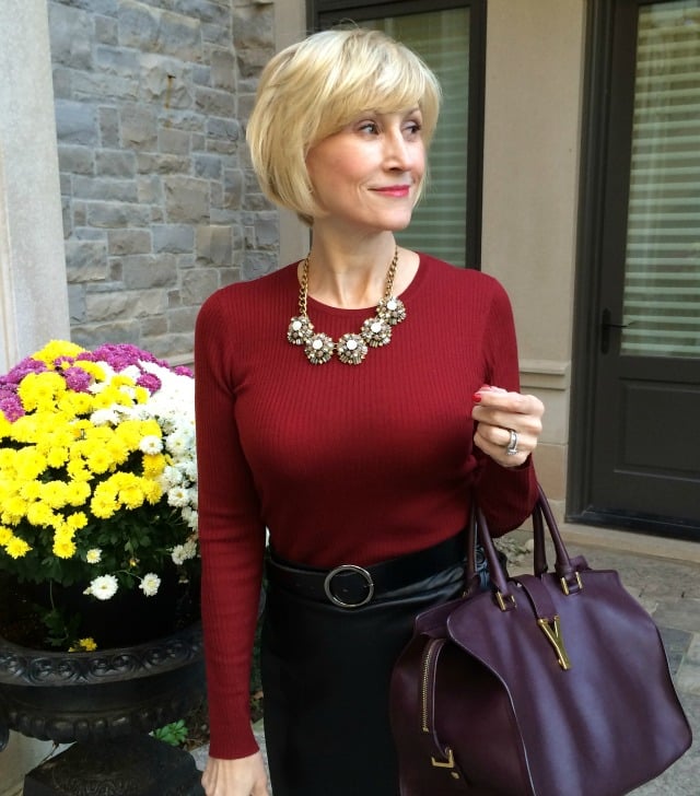 Deborah Boland Marsala Top