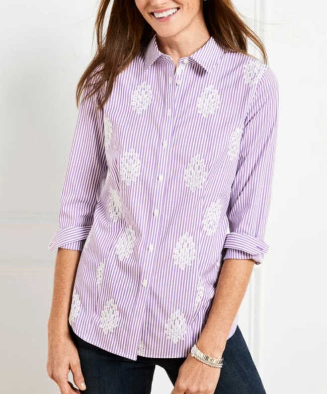 lavender shirt