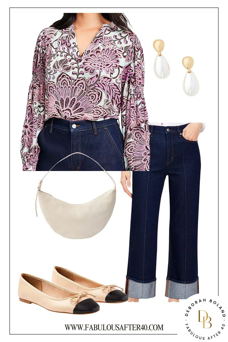 loft print shirt wide leg pants loft print shirt wide leg pants | Loft Winter Try-On Haul