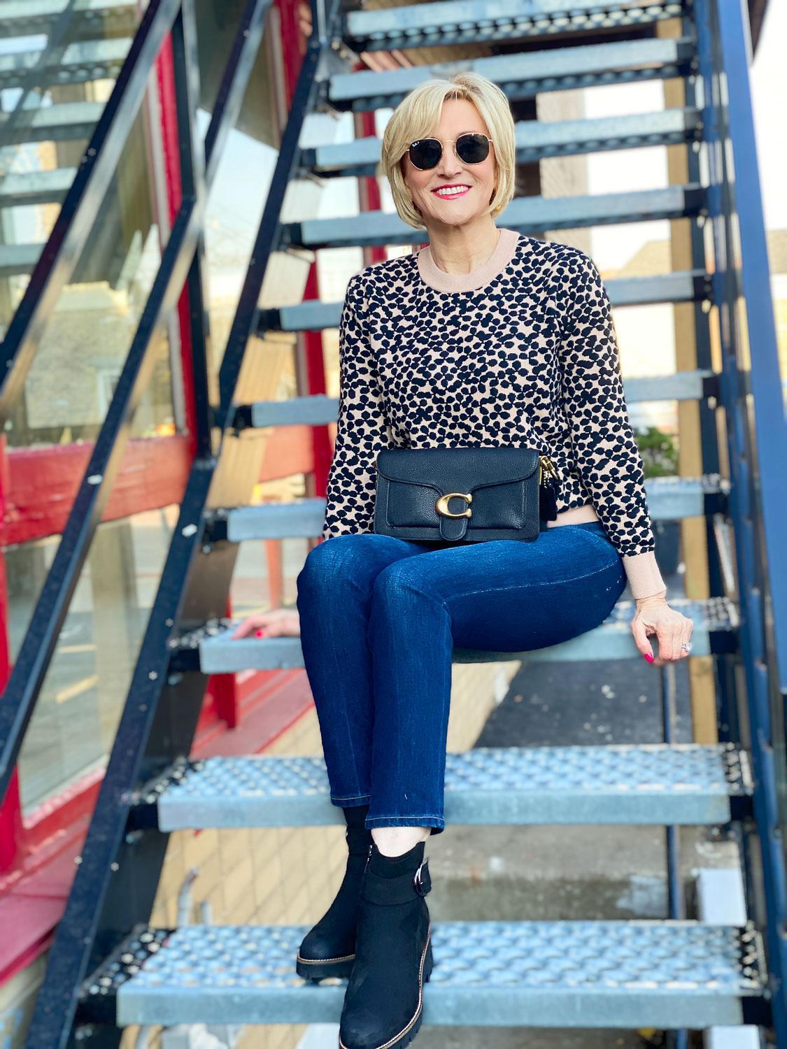 lug sole boots leopard sweater lug sole boots leopard sweater | What to Wear with Lug Sole Boots