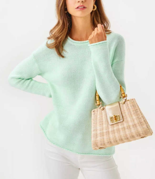 mint cotton sweater | Spring and Summer 2025 Color Trends