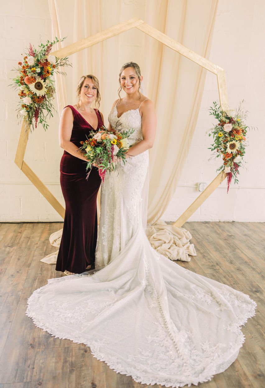 mother of the bride red velvet gown