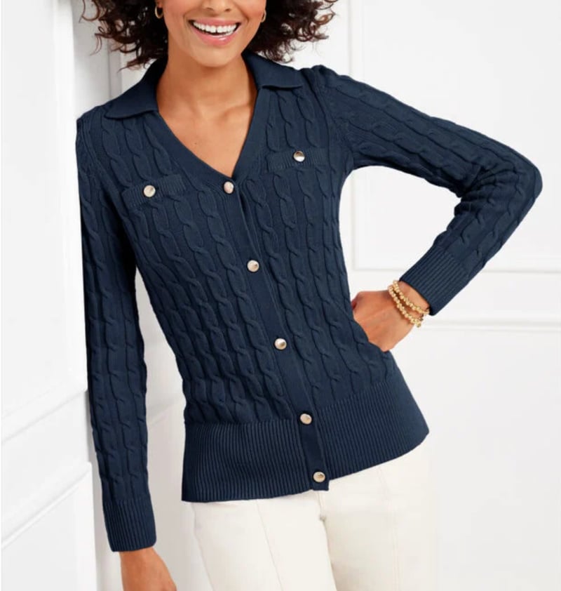 navy sweater