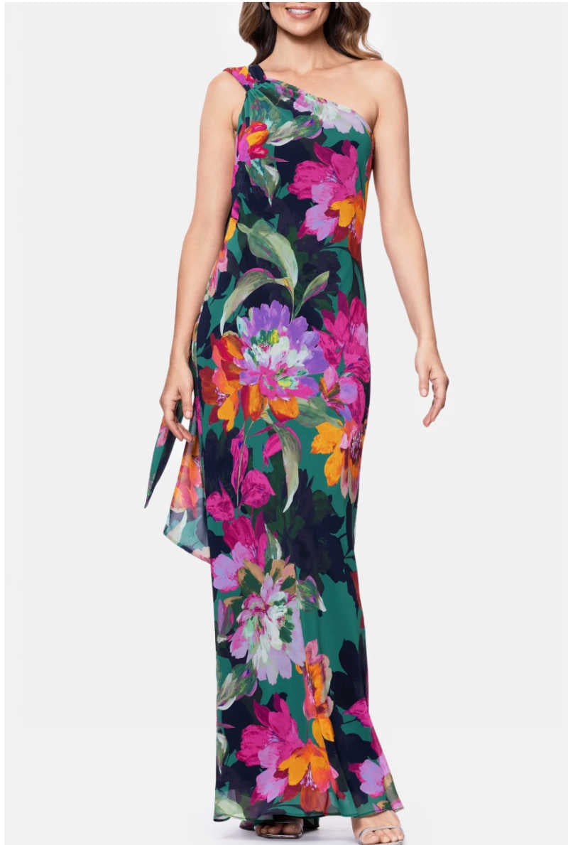 One shoulder gown one shoulder dress | What to Wear to a Vineyard Wedding