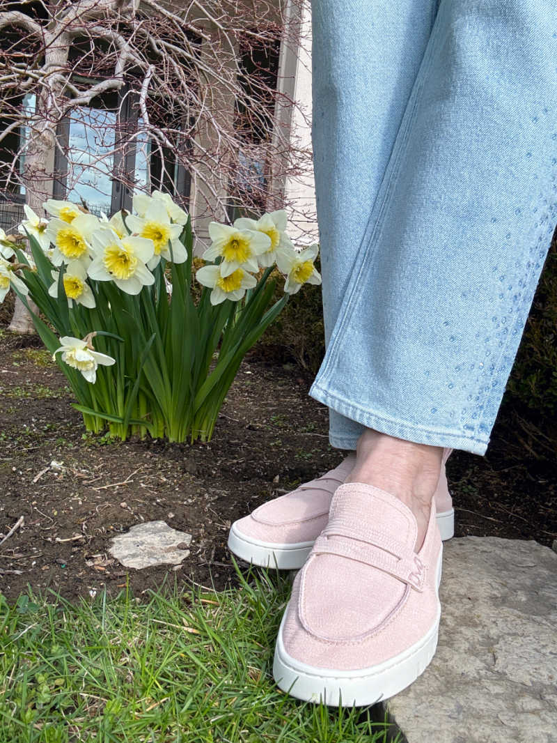 pink chunky loafers