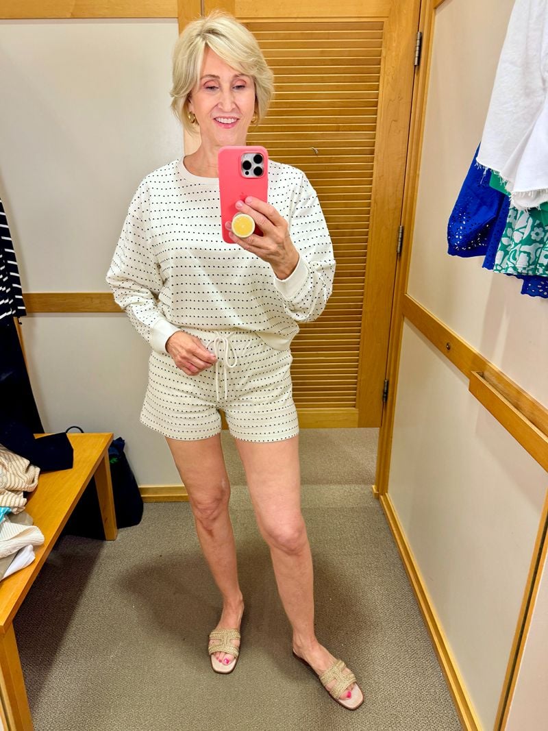 sweatshirt and shorts set