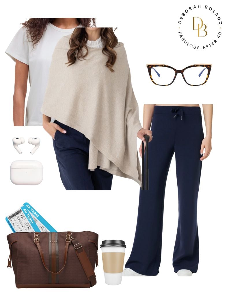 Travel Outfit- Poncho and Jeans