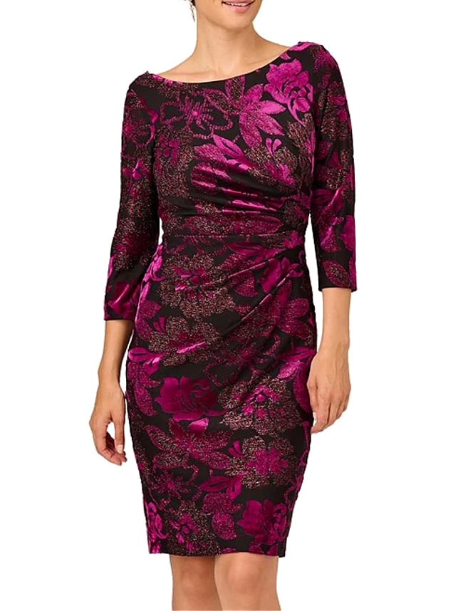  Floral Velvet Dress