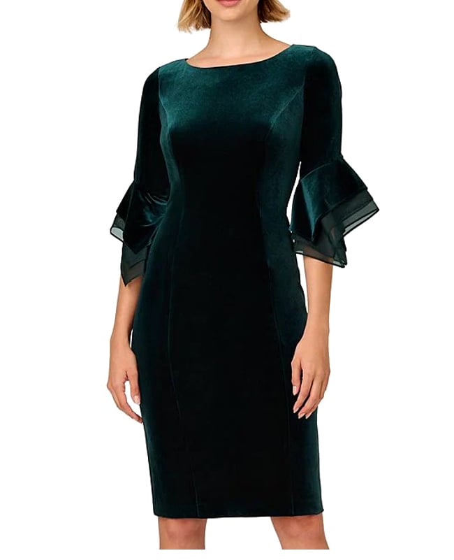 Bell Sleeve Velvet Dress