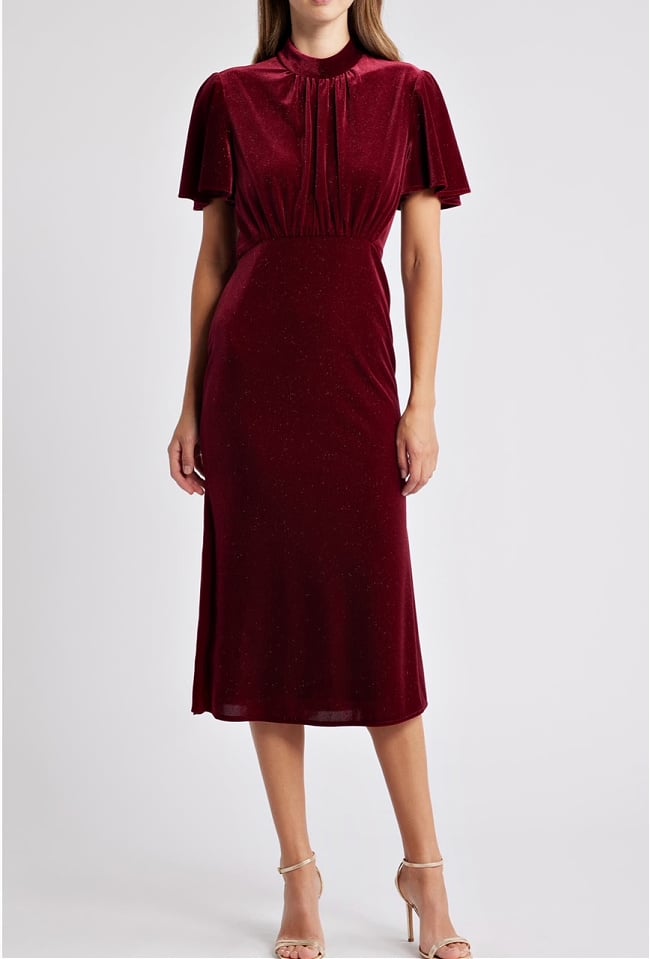 Velvet Sparkle Midi Dress