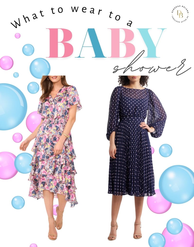 What to wear to a baby shower pink and blue dresses
