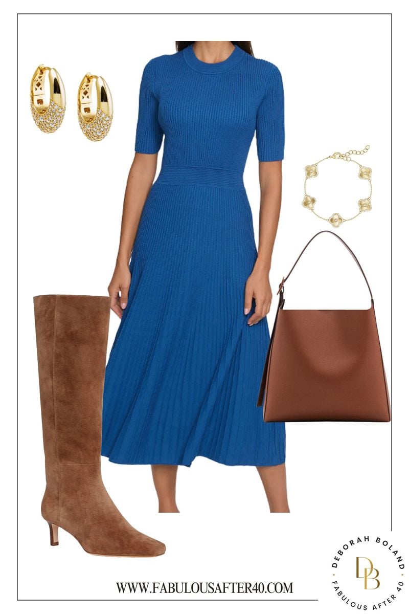 blue sweater dress blue sweater dress | What to Wear to a Wedding Shower in Winter