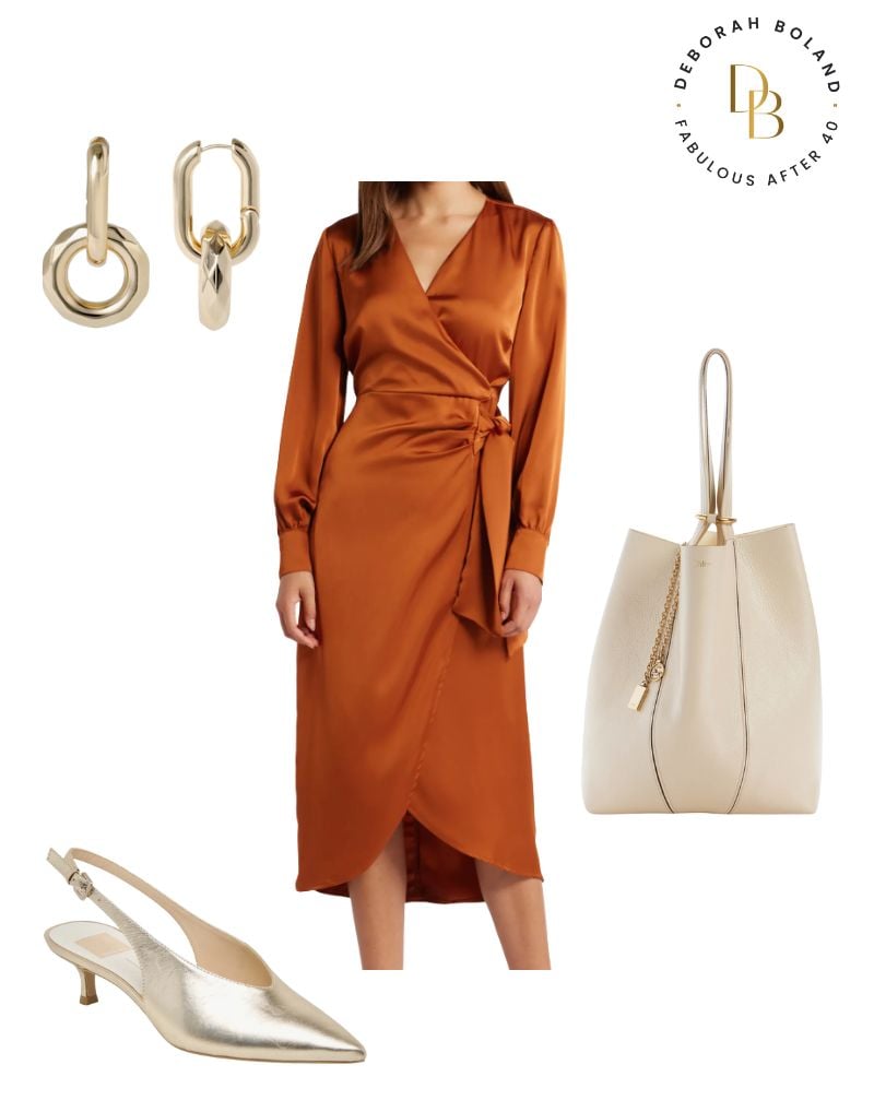 Wrap Dress - Orange
