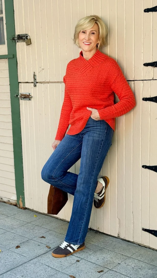 Cozy, confident, and ready for fall 🍁✨
I’m loving this fresh pop of color from @talbotsofficial new arrivals for 2025 — the perfect blend of comfort and polish. A textured sweater, classic denim, and retro sneakers make for an effortless everyday look that still feels put-together.💫🤩

🩷Like this post and comment SHOP below to receive a DM with the link to shop this post on my LTK ⬇
https://liketk.it/5qqfM 
#Talbots #TalbotsStyle #FallFashion #NewArrivals #Over50Style #EffortlessStyle #FallOutfitInspo